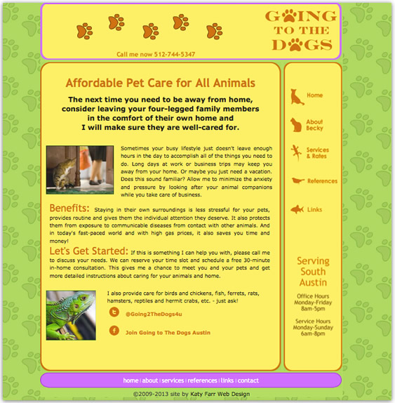 Designing websites since 2009, Katy Farr Web Design