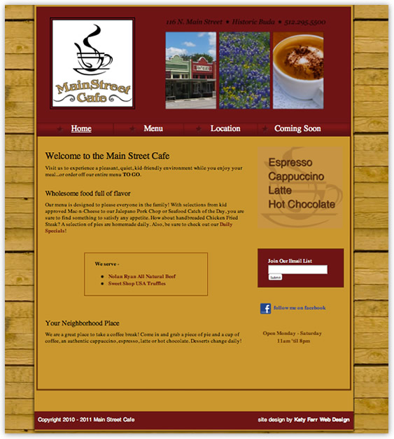 Custom web design by Katy Farr Web Design